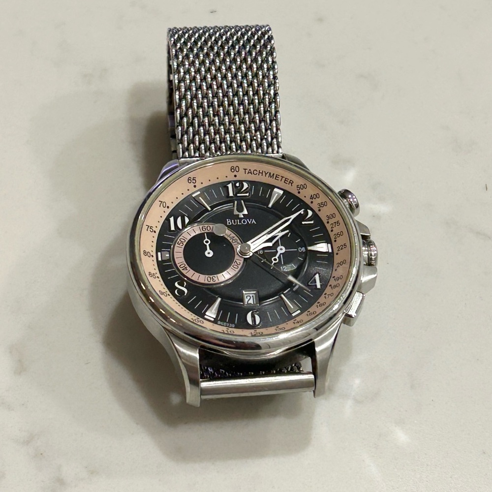 Bulova 96B139 Wrist Watch Men 44mm Tachymeter - Picture 10 of 13